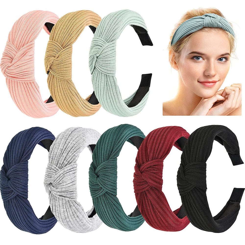 8 Pieces Womens Headbands, Headbands in 8 Colors, Elastic Headbands for Women