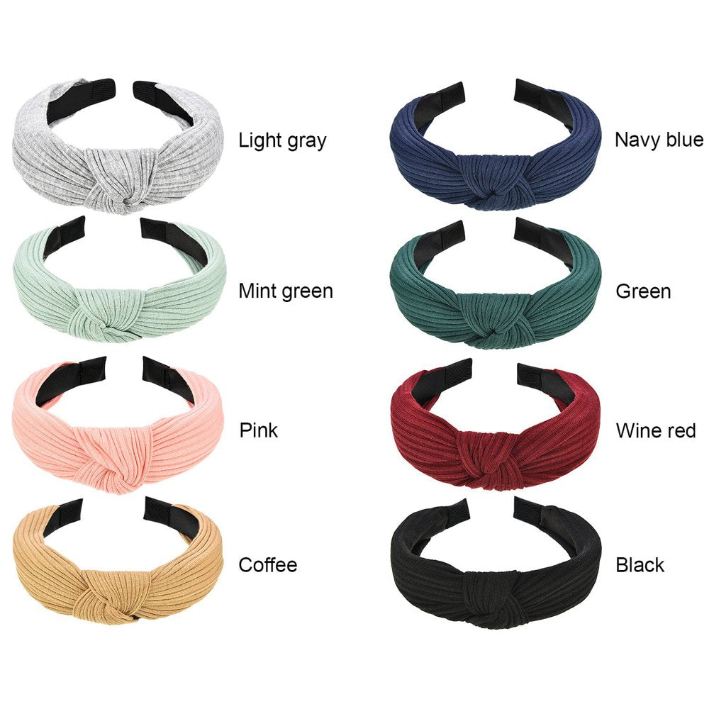 8 Pieces Womens Headbands, Headbands in 8 Colors, Elastic Headbands for Women