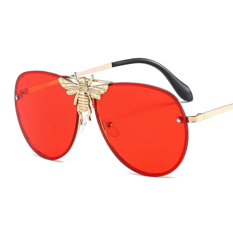 2022 Fashion Modern Oversized Sunglasses for Women Men Luxury Designer Sun Glasses Bee Decoration Trengding Shades UV400